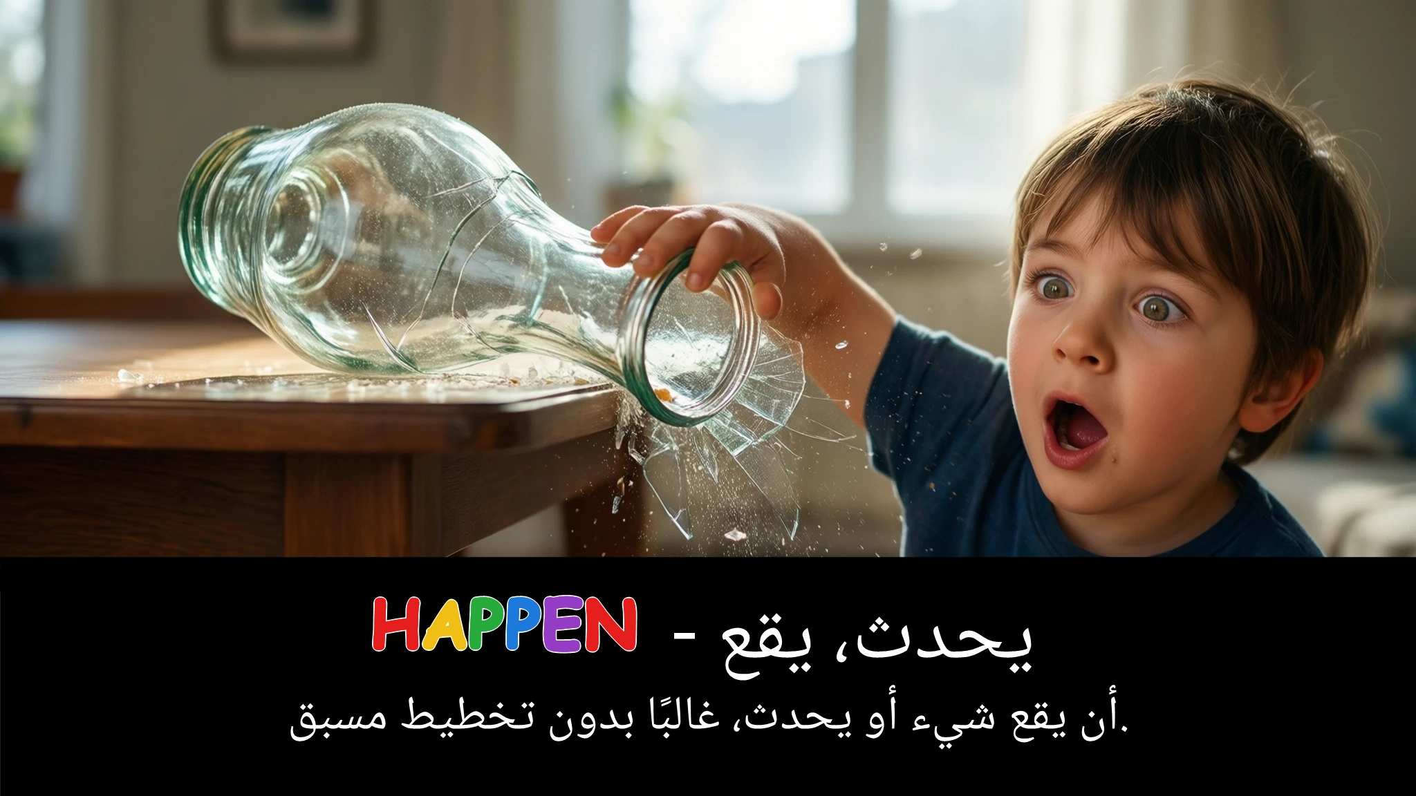 Arabic Illustration for happen